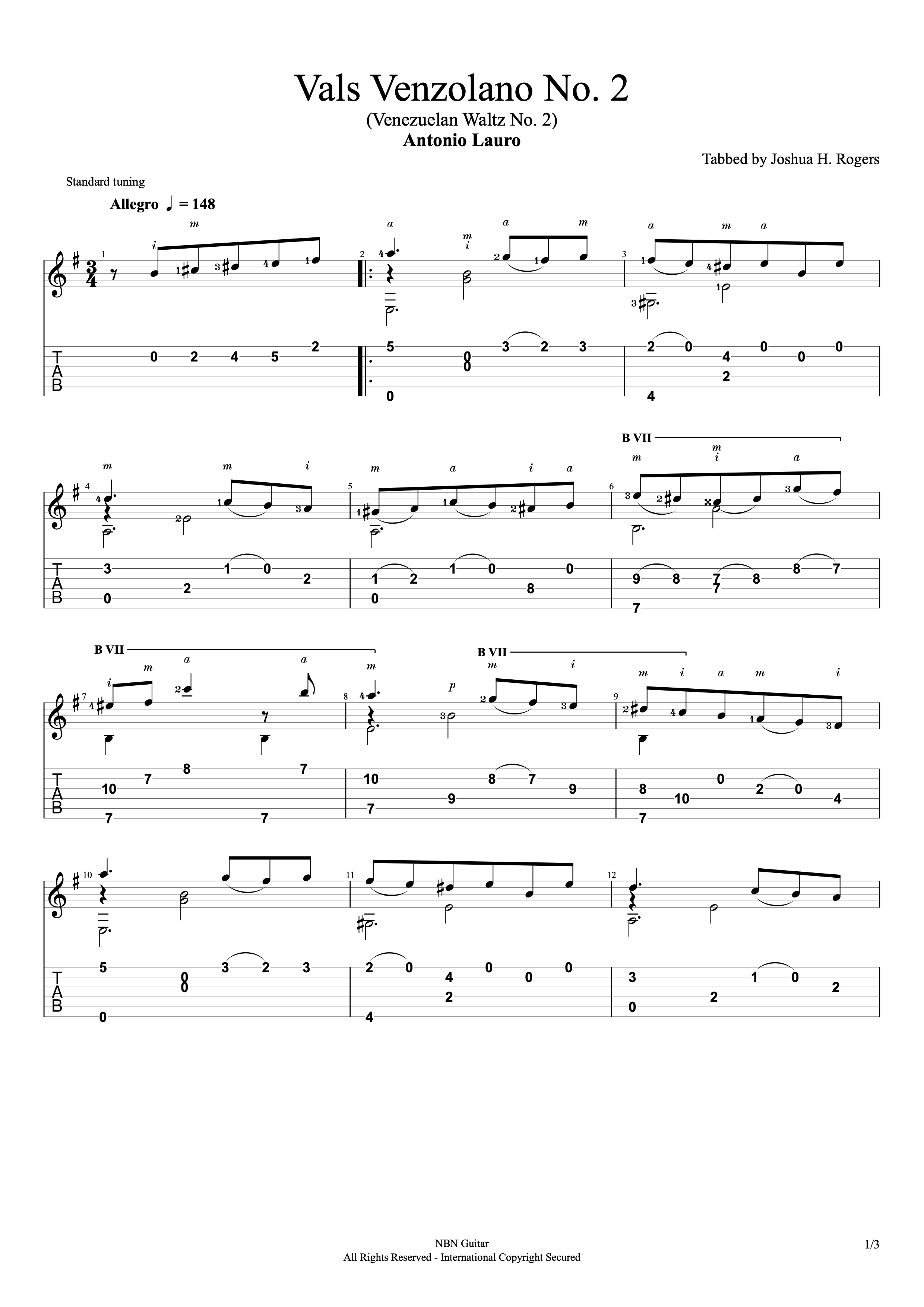 Antonio Lauro — Classical Guitar Sheet Music | Downloads | NBN